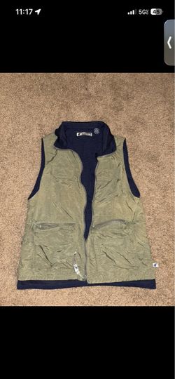 Vintage ferruche Softshell Vest Men’s Medium Green Full Zip