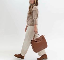 ITALEAU Women's 9.5, Foliana Waterproof Suede Booties Cognac