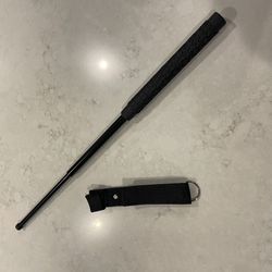 26" Self-Defense Baton with Sheath Case, Heavy-Duty Steel Tactical Baton