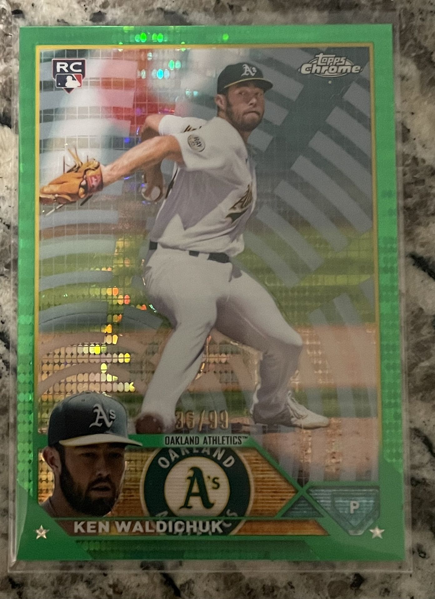 Ken Waldichuk Green Wave /99 2023 Topps Card #52