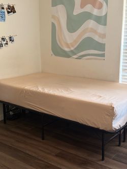 Twin bed frame + mattress