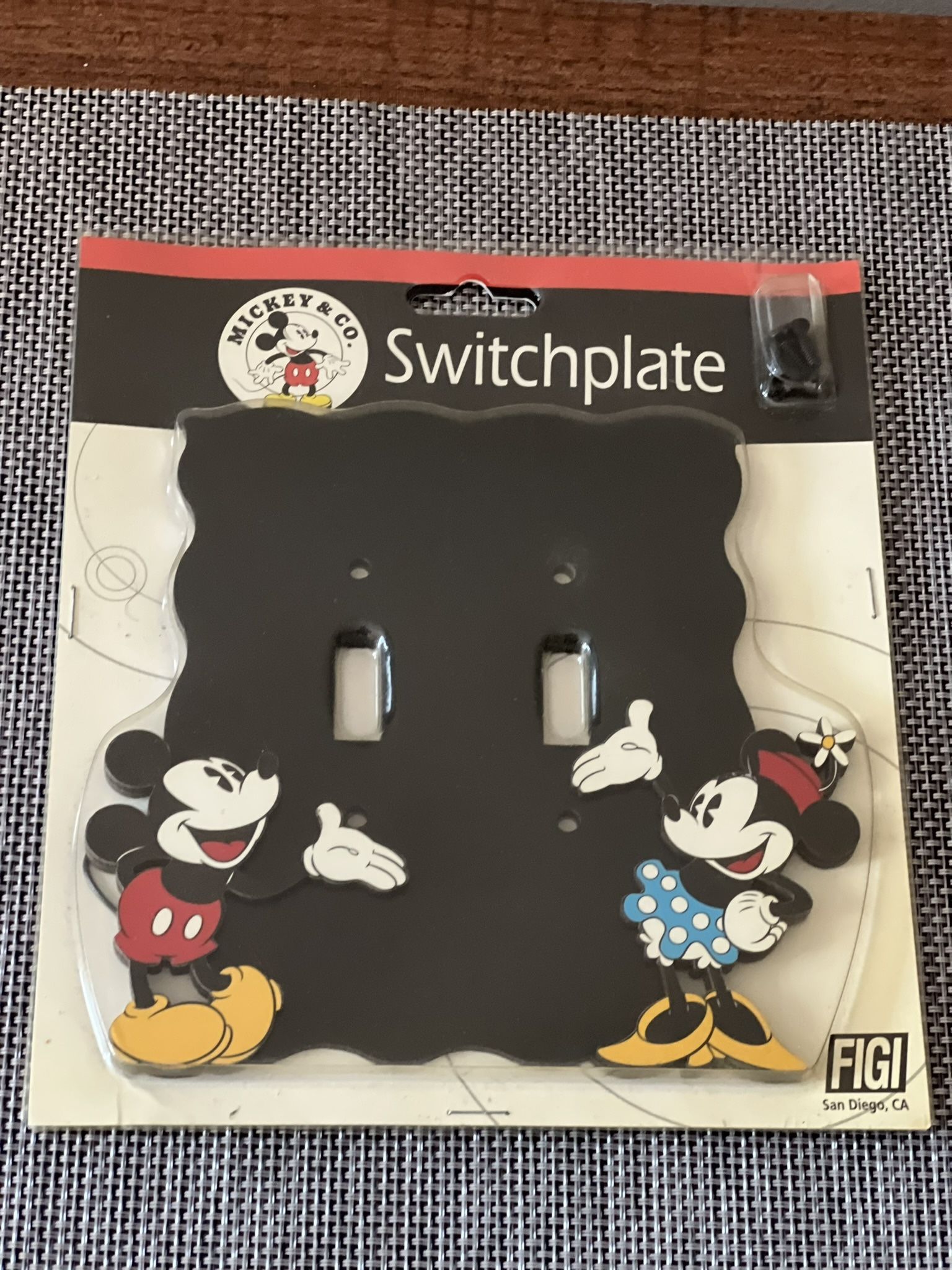 1988 Vintage Disney Mickey & Minnie Mouse Dual-Light Switchplate 