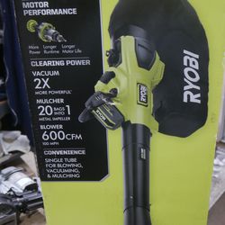 RYOBI 40V HP Brushless 600 CFM Cordless Leaf Blower/Mulcher/Vacuum RY404150. new 