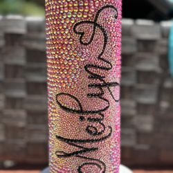 Rhinestones Personalized Tumbler 