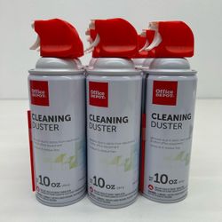 12 Pack - Office Depot Cleaning Duster, 10 Oz Compressed Canned Air for Electronics, Keyboard Cleaner for Computer, Laptop, PC, Printer, Office Equipm