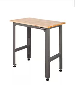 NEW IN BOX Shop DuraTech 36 in W x 20 in. D Solid Wood Top Workbench Table in Matte Gray