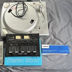 Turntable, Mixer, And microphone