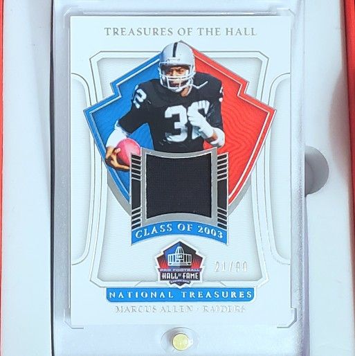 National Treasures Football - Raiders Marcus Allen - Worn Jersey Patch /99