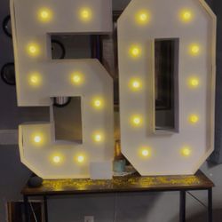 4 Foot Light Up Numbers “50”