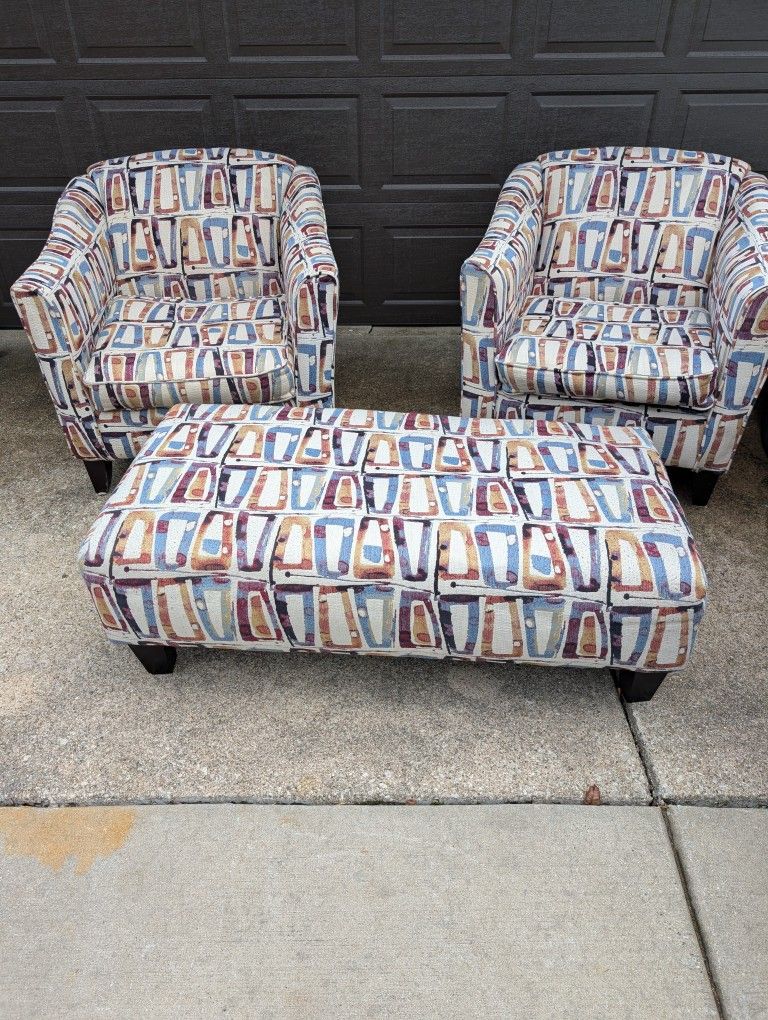 Sofa Chairs And Ottoman