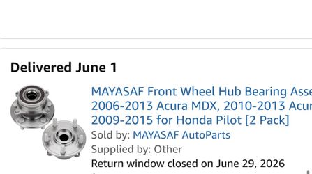 MAYASAF Front Wheel Hub Bearing Assembly 2-Pack