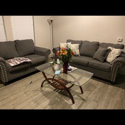 Couch And Sofa With Pillows 