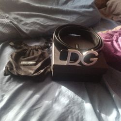 Dolce&Gabbana Belt Black And Chrome 