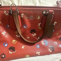 Coach Floral Nolita Satchel Carmine