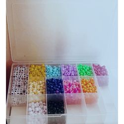 Alphabet & Large Rainbow Pony Beads Box - Kandi Bracelet Kit