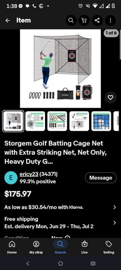 Batting cage net