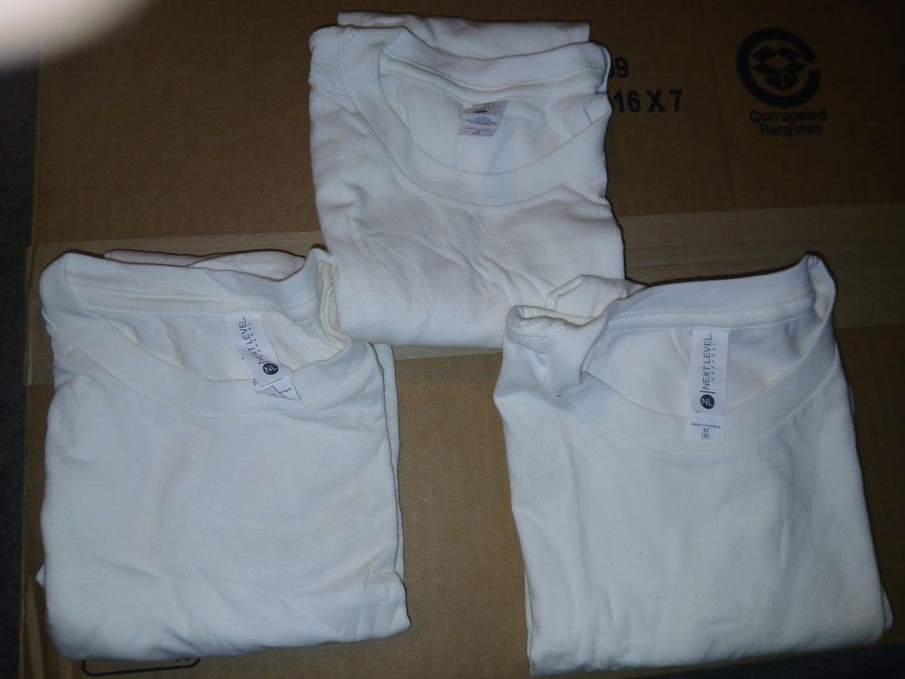 3 New Boys White T Shirts