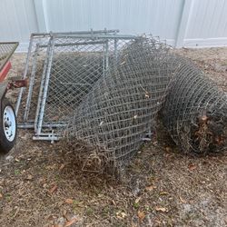 Chain Link Fencing With Posts And Hardware 