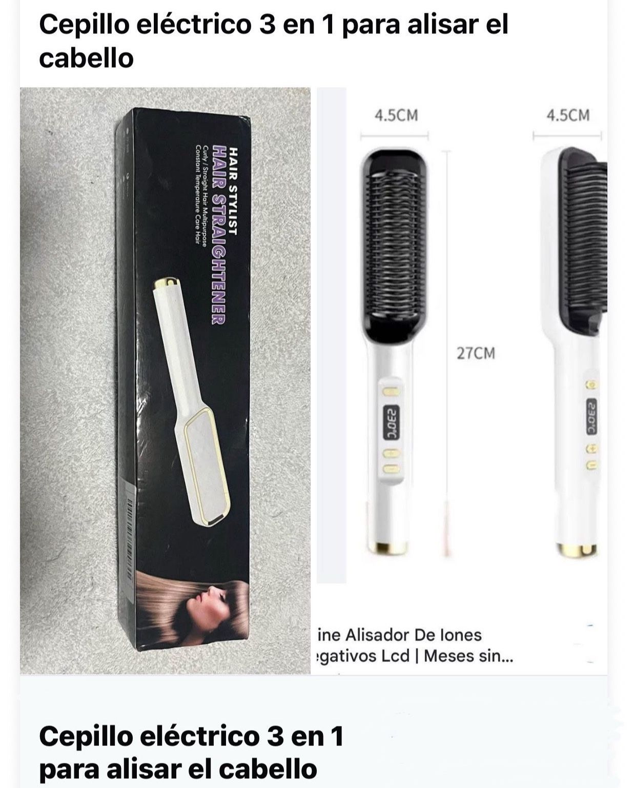 TWO 2️⃣ 3 in 1 electric brushes to smooth the Hair