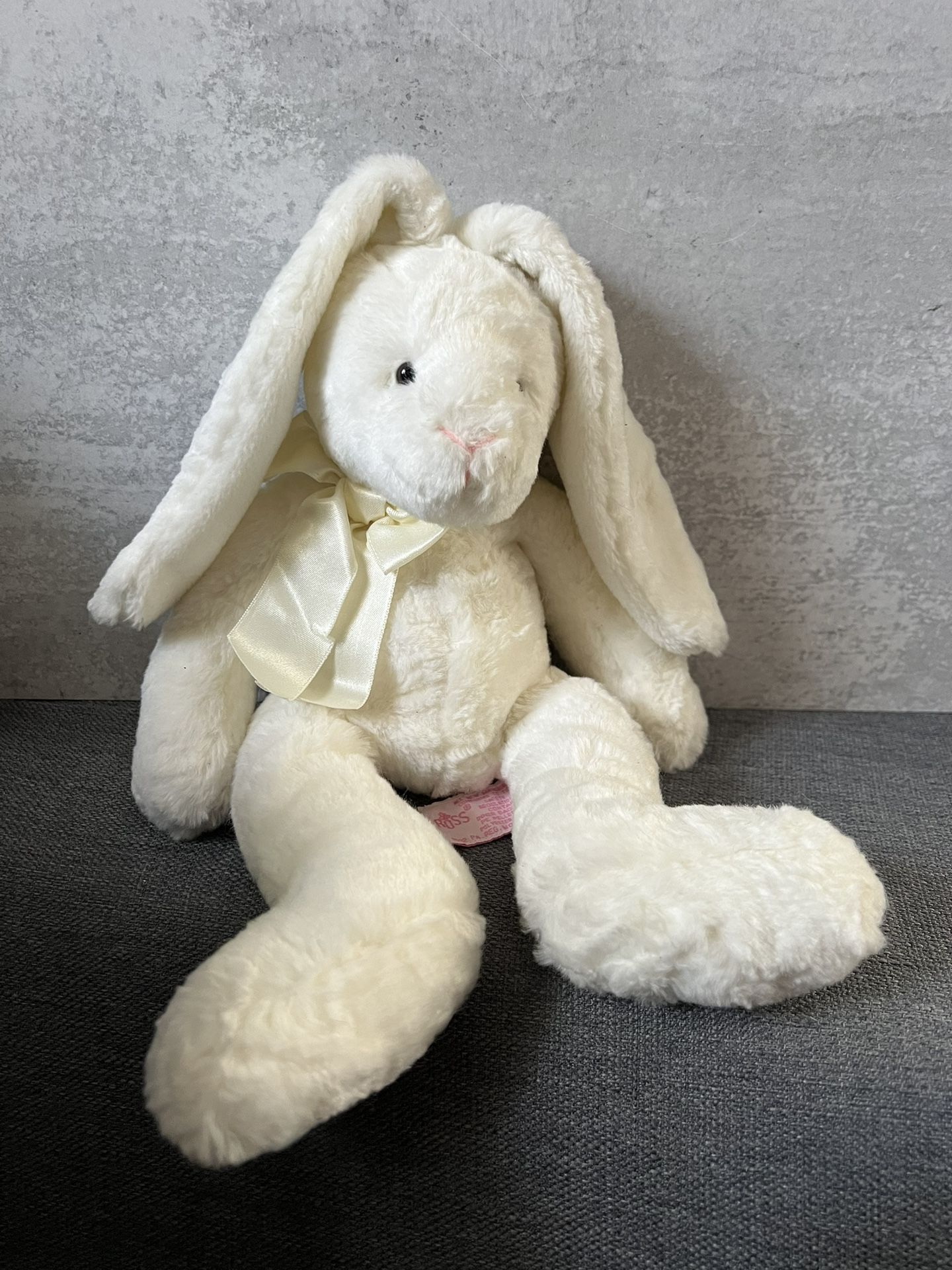 Vintage Russ Berrie Camellia Bunny Rabbit Long Ears Plush Stuffed Animal Toy