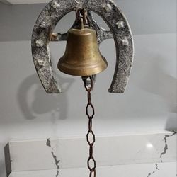 Vintage brass horseshoe bell