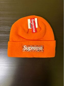 New Orange Supreme beanie