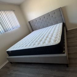 New In Box King Bed Frame With Mattress (Read Description Below)