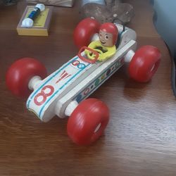 Vintage Fischer Price Bouncy Racer Car