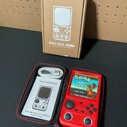 New R36TMAX Upgraded Retro Handheld Game Console W/ 4000mAh Battery, 4.0'' IPS Screen, Retro Gaming Console W/ Portable Case, Supports WiFi Networked 