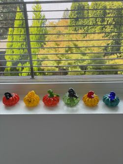 Mini blown glass pumpkins $12 Each