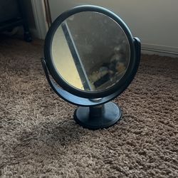 Black Magnified Makeup Mirror 