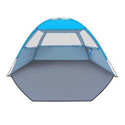 Gorich Beach Tent Sun Shelter for 6 Person with UPF 50＋ UV Protection, Lightweight & Easy Setup Beach Shade Canopy, Portable Beach
