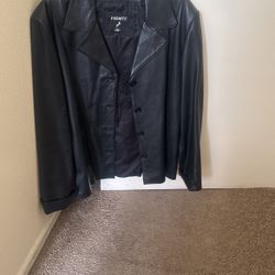 Leather Jacket Size L  For Women 
