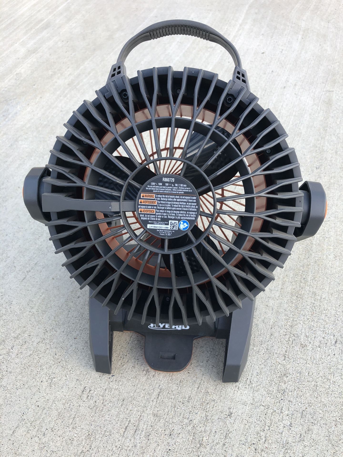 Ridgid 18 - Volt Hybrid Fan.