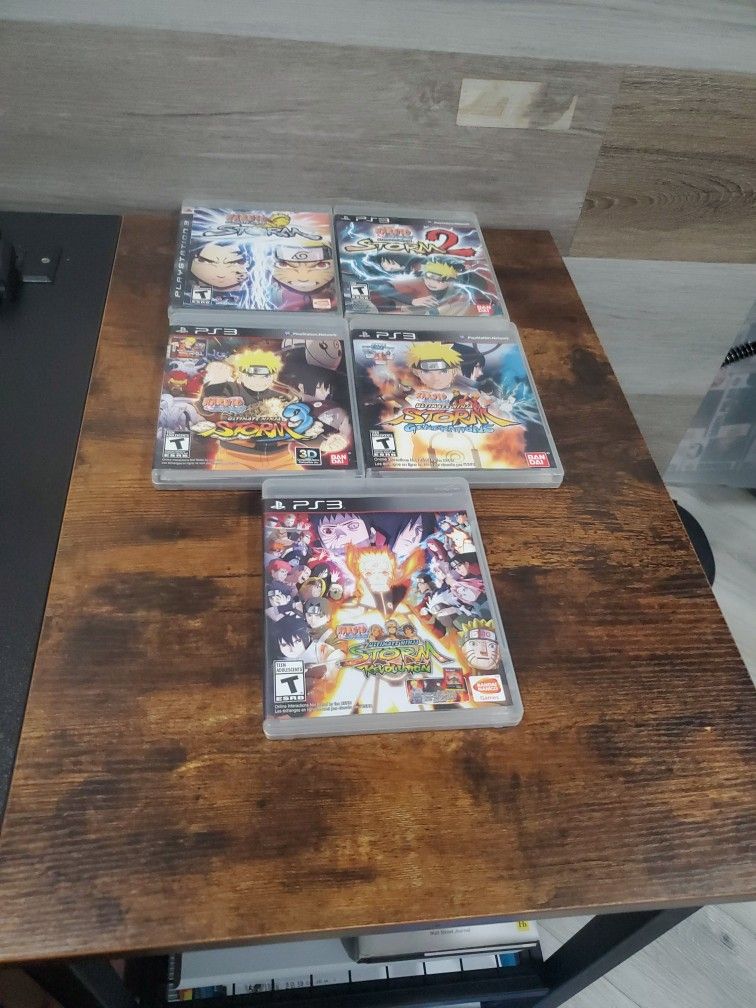 PS3 Games: Naruto Storm 1, 2 And 3, Generations, And Storm Revolution