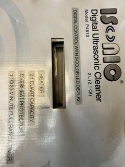 Isonic Digital Ultrasonic Cleaner Model P4810