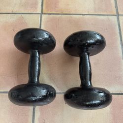 Set of 25lbs each dumbbells (Old school solid steel)