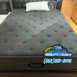 New Black Beautyrest Queen Medium Mattress Class C- Colchon Negro Marca 