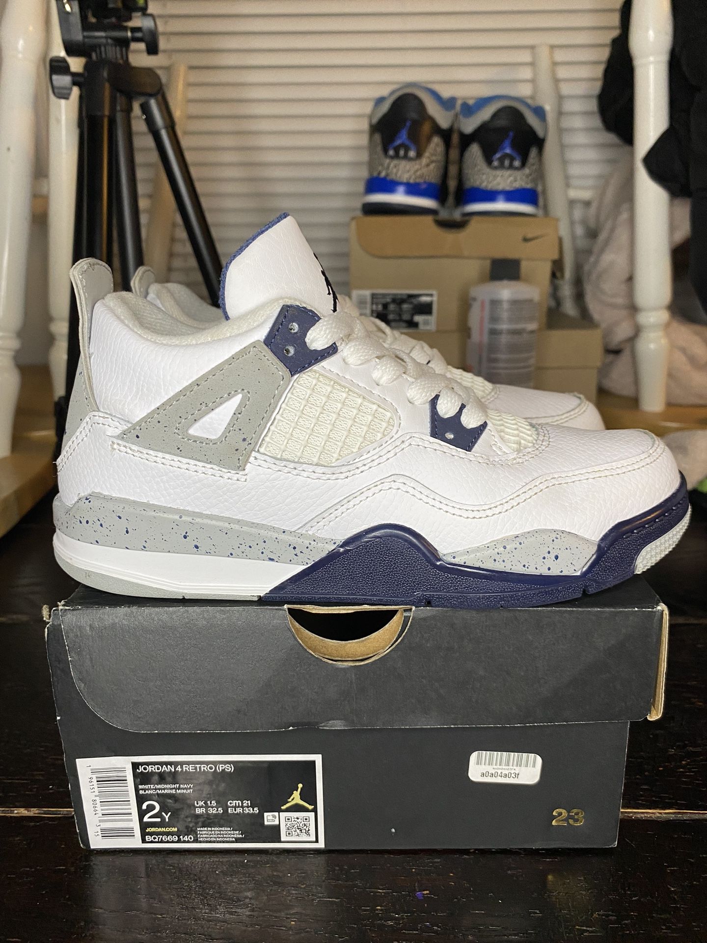 jordan 4 retro ps white midnight navy