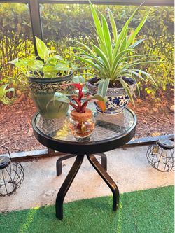 Glass and Metal Patio Tables