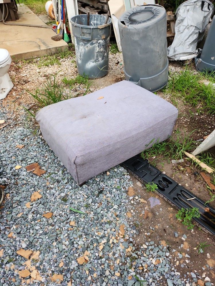 Used Blue Ottoman