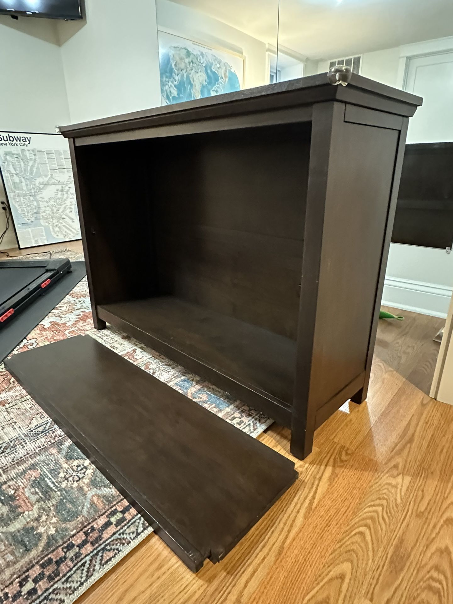 Dark Wood Cabinet/Bookshelf