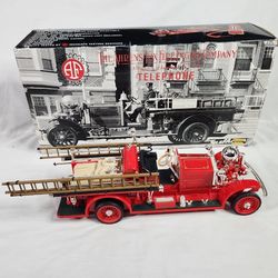 Vintage Telemania Ahrens Fox - Fire Engine Telephone Red Firetruck Phone