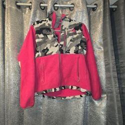 Pink And Gray Camo North Face Fleece Size M
