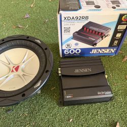 Kicker 8 Inch Subwoofer With Amp