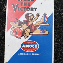 AMOCO Rectangular Porcelain Advertising Signs 12 X 7 1/2