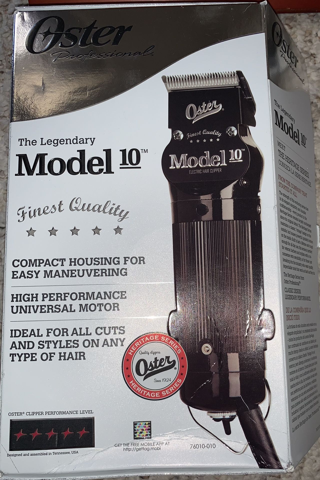 Oster Professional Model 10 Clipper with Blades Size 000