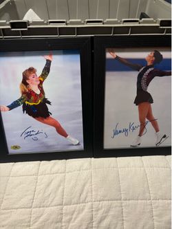 Tonya Harding and Nancy Kerrigan autographed photos