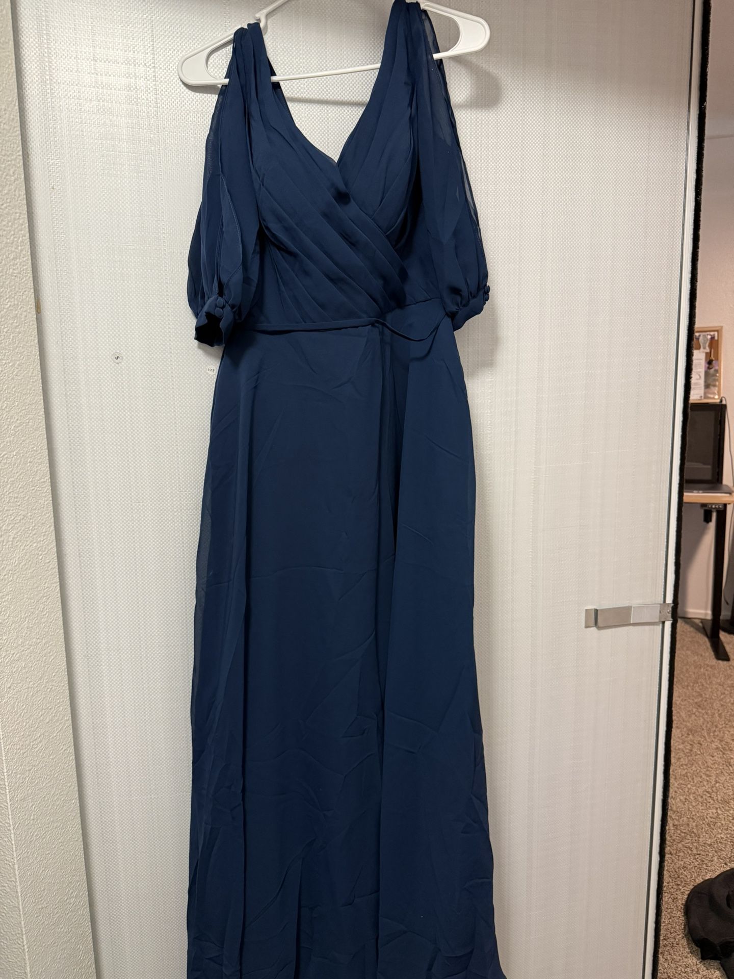 Navy Blue Formal Bridesmaids Dress