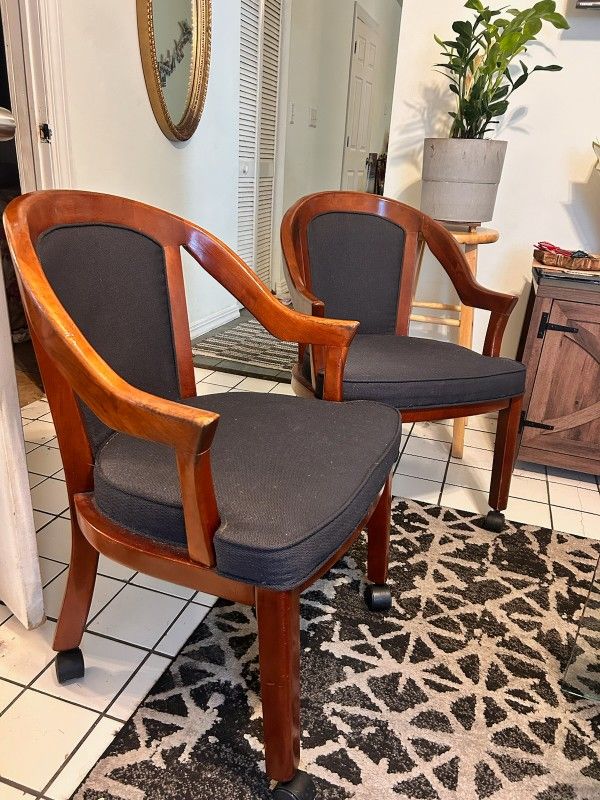 Wooden Office Chairs With Cushion.